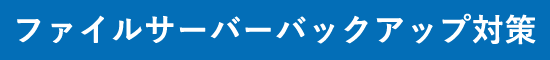 ファイルサーバーバックアップ対策